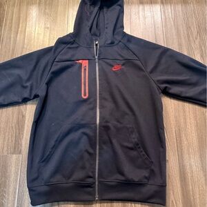 Nike Black Hoodie with Red Accents